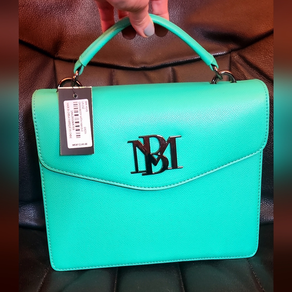 Badgley Mischka Crossbody Messenger Bag in Teal